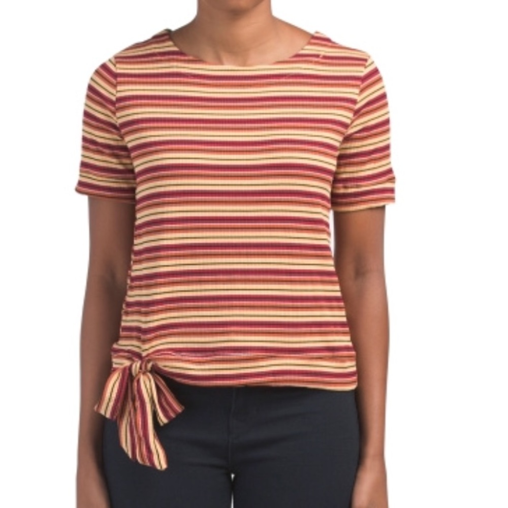 Striped Tie side t shirt